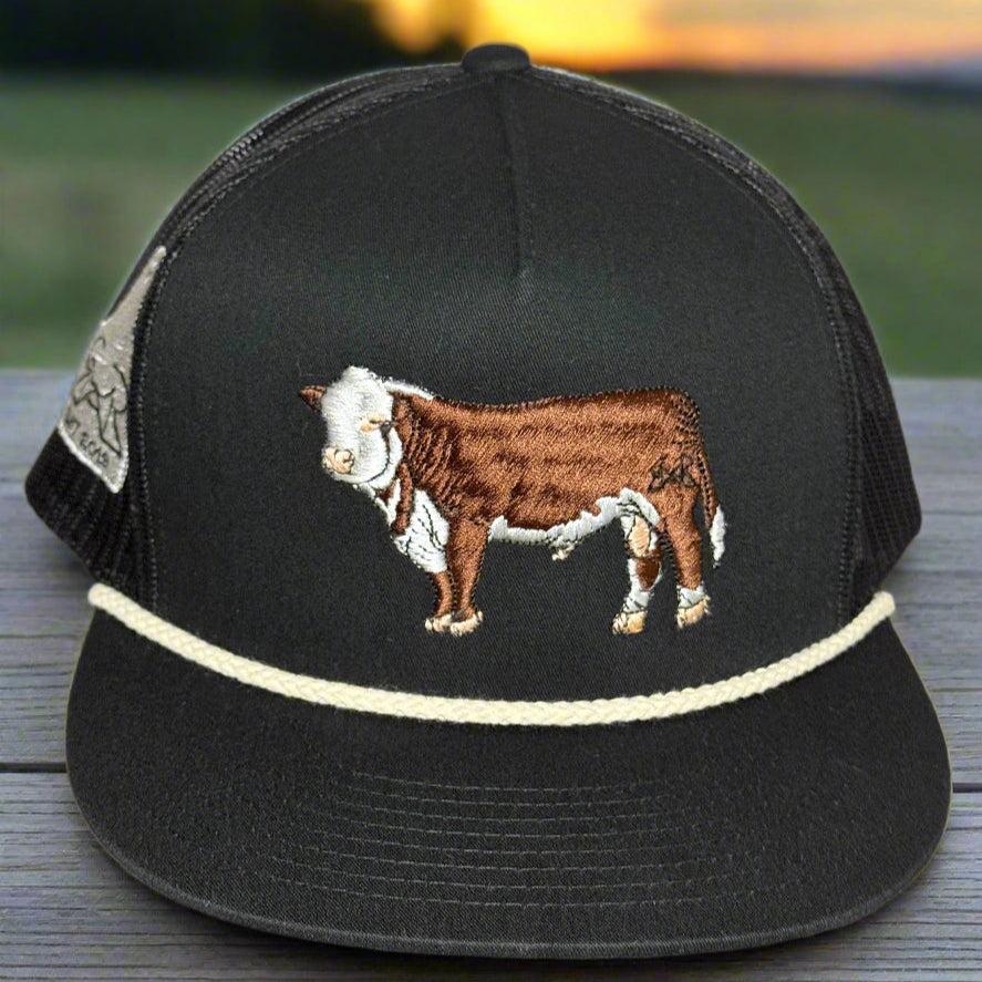 Premium Embroidered Trucker Hat – Hereford Bull