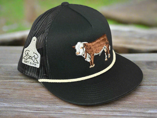 Premium Embroidered Trucker Hat – Hereford Bull