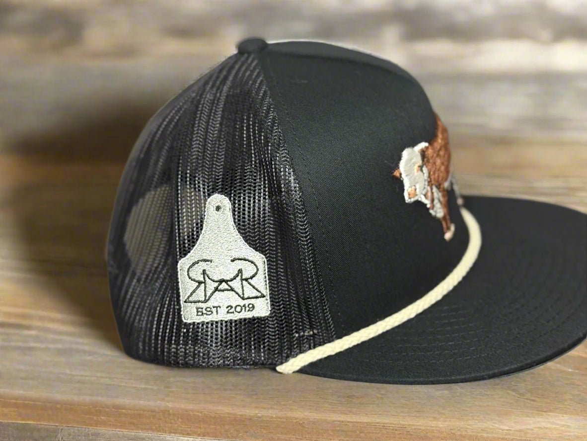 Premium Embroidered Trucker Hat – Hereford Bull